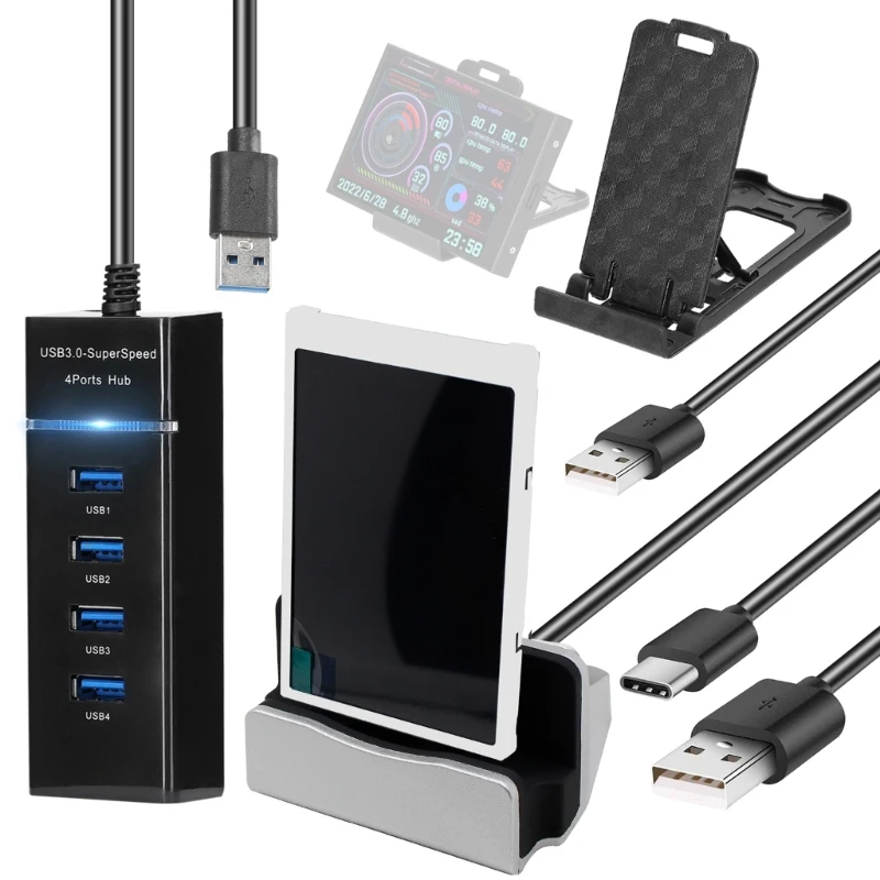 

Computer Monitor For Mini Case 3.5 Inch IPS TYPE-C Secondary Screen CPU GPU HDD Monitoring USB Display AIDA64
