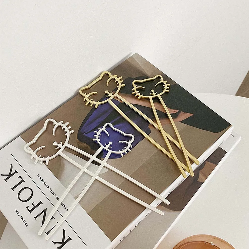 Темпераментная Милая женская матовая металлическая заколка для волос с зубцами