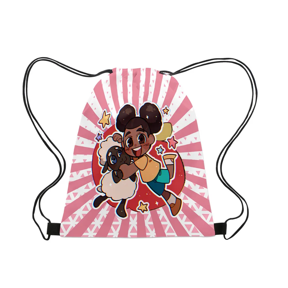 

Новый товар, Аманда-авантурист, двухмерный рюкзак на шнурке с периферийным рисунком, школьный портфель с карманом на шнурке для студентов