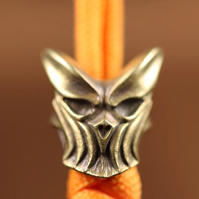 

Латунная маска-призрак, бусины ножа для повседневного использования, аксессуары «сделай сам» из Паракорда, Плетеный шнурок ручной работы, подвески, ювелирные изделия, веревочные Подвески с зонтиками