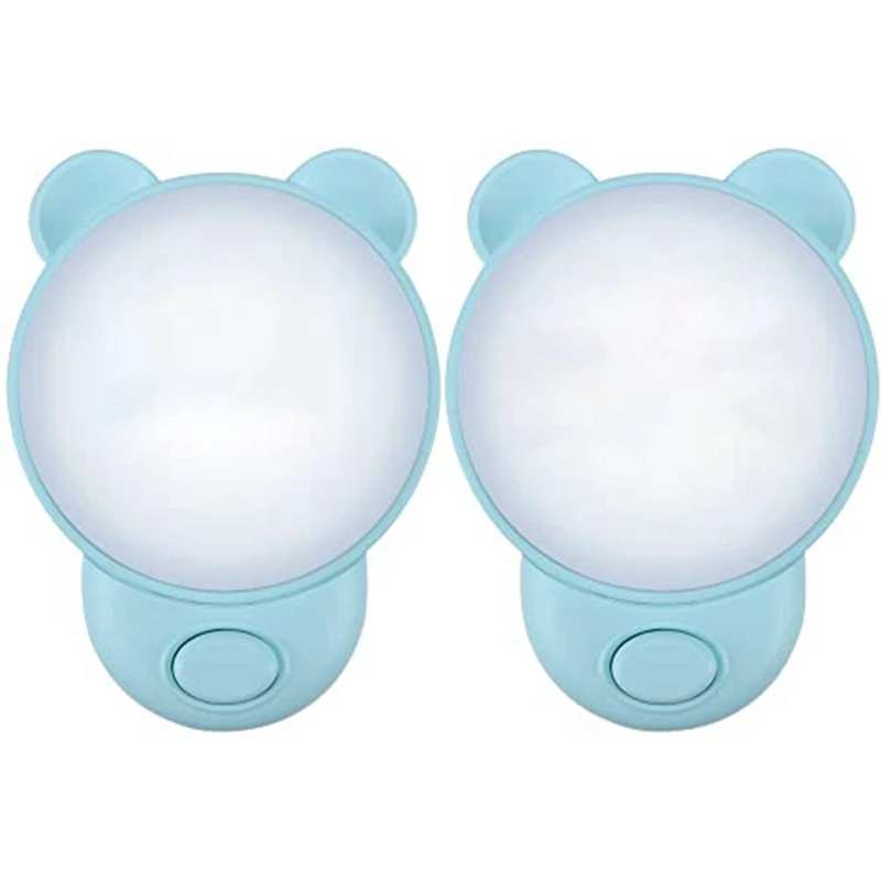 

New-Night Light Children's Socket With Switch LED Bedside Lamp For Plug Light Suitable For Bedroom 2Pcs EU Plug