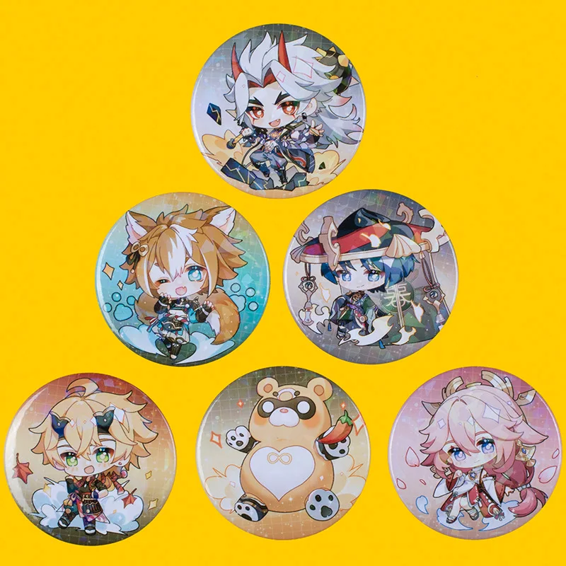 Игра Genshin Impact Xiao Hu Tao Yun Jin Shen He Mona брошь значок косплея аксессуары для одежды рюкзак