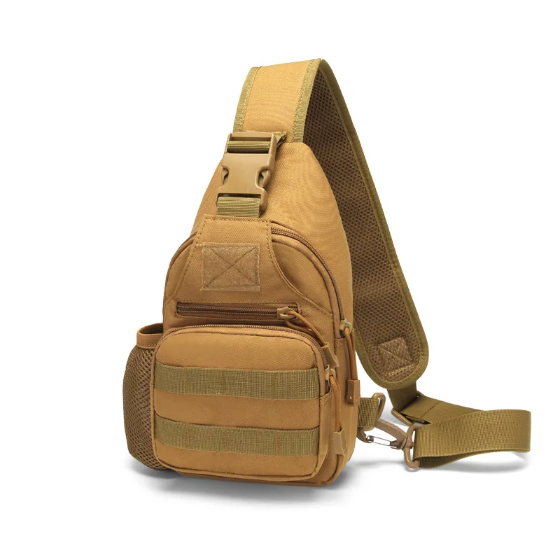 Outdoor Tactical Camo Chest Bag Men's Multifunctional Cycling Hiking Storage Bag Waterproof Travel Shoulder Bag HOOk&LOOP Flag