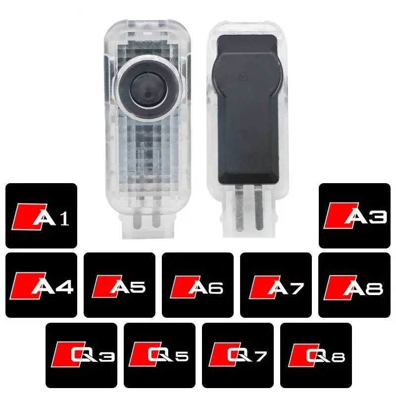 2 шт. для Audi A1 A3 8P 8V A4 A5 A6 A7 A8 Q3 Q5 Q7 Q8 Sline TT светодиодные дверные приветственные огни