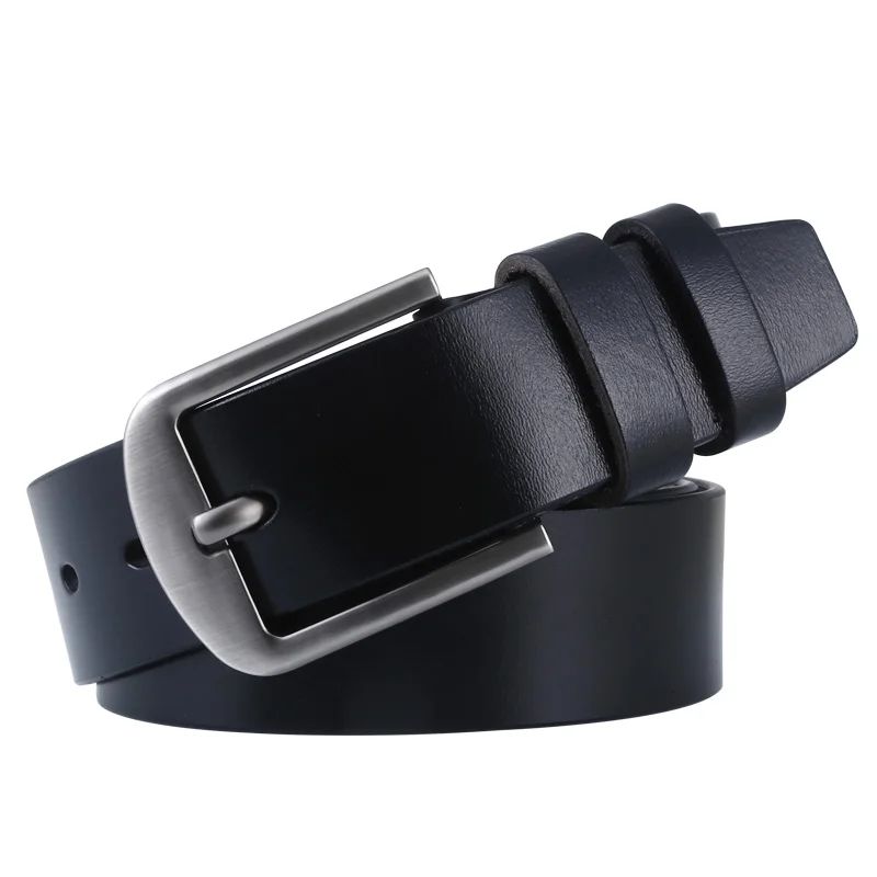 Leather men's business alloy buckle antique leather buckle belt factory direct free shipping