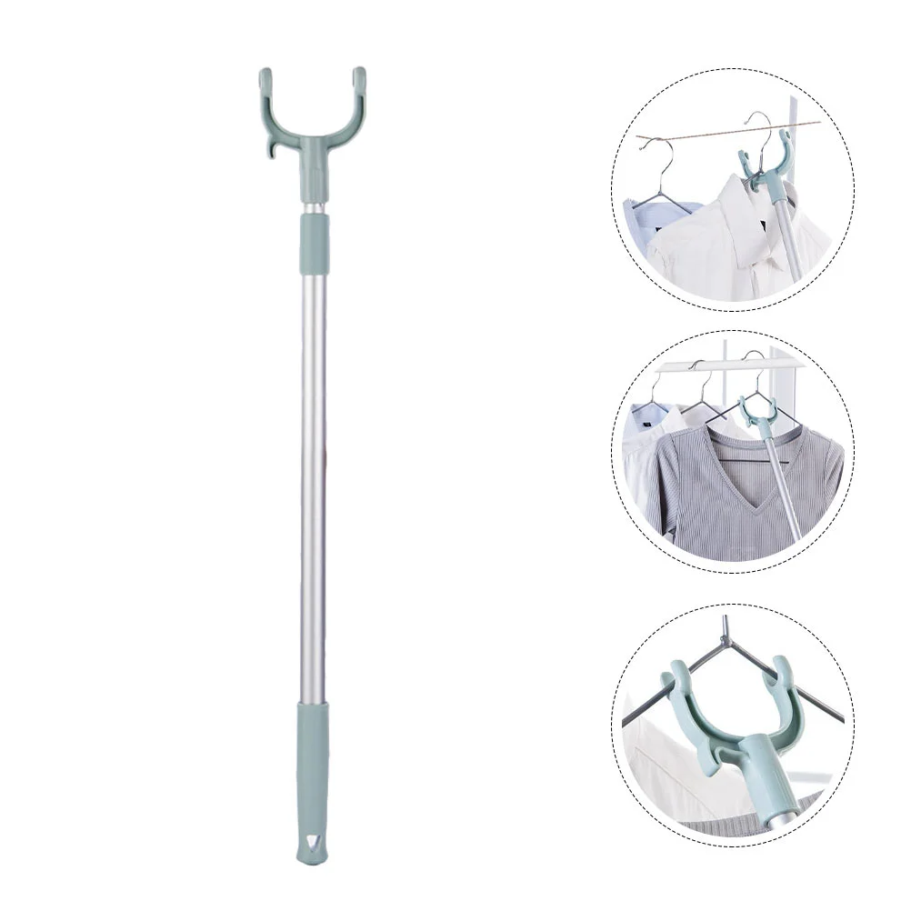 

Pole Clothes Hook Closet Rod Retractable Drying Reach Telescopic Clothesline Stickhanger Reacher Clothing Garment Fork
