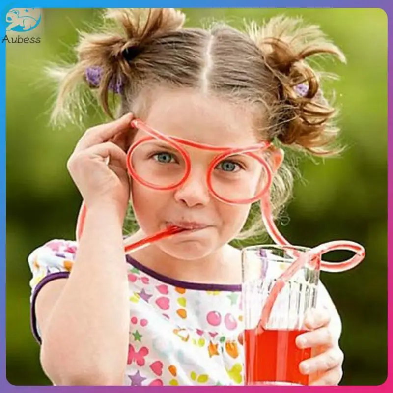 

1~10PCS Glasses Practical Fashion Comfortable Durable For Children Girls Boys Straw Kitchen Taste Toy Portable
