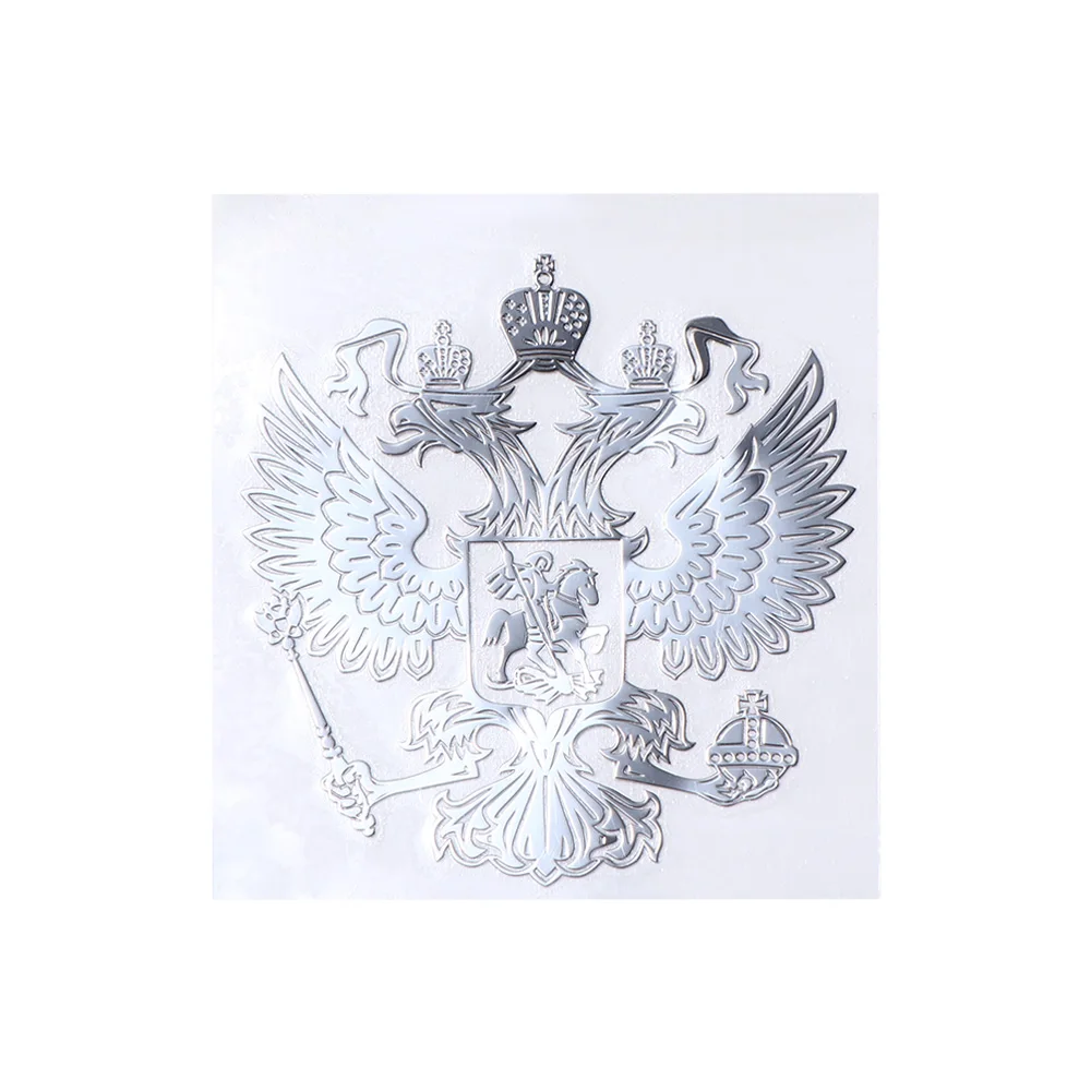 

Серебристый герб, наклейка для ноутбука, русский орл, металлические наклейки, наклейка на телефон, русская наклейка на автомобиль, 3D наклейка на автомобиль, наклейка на автомобиль