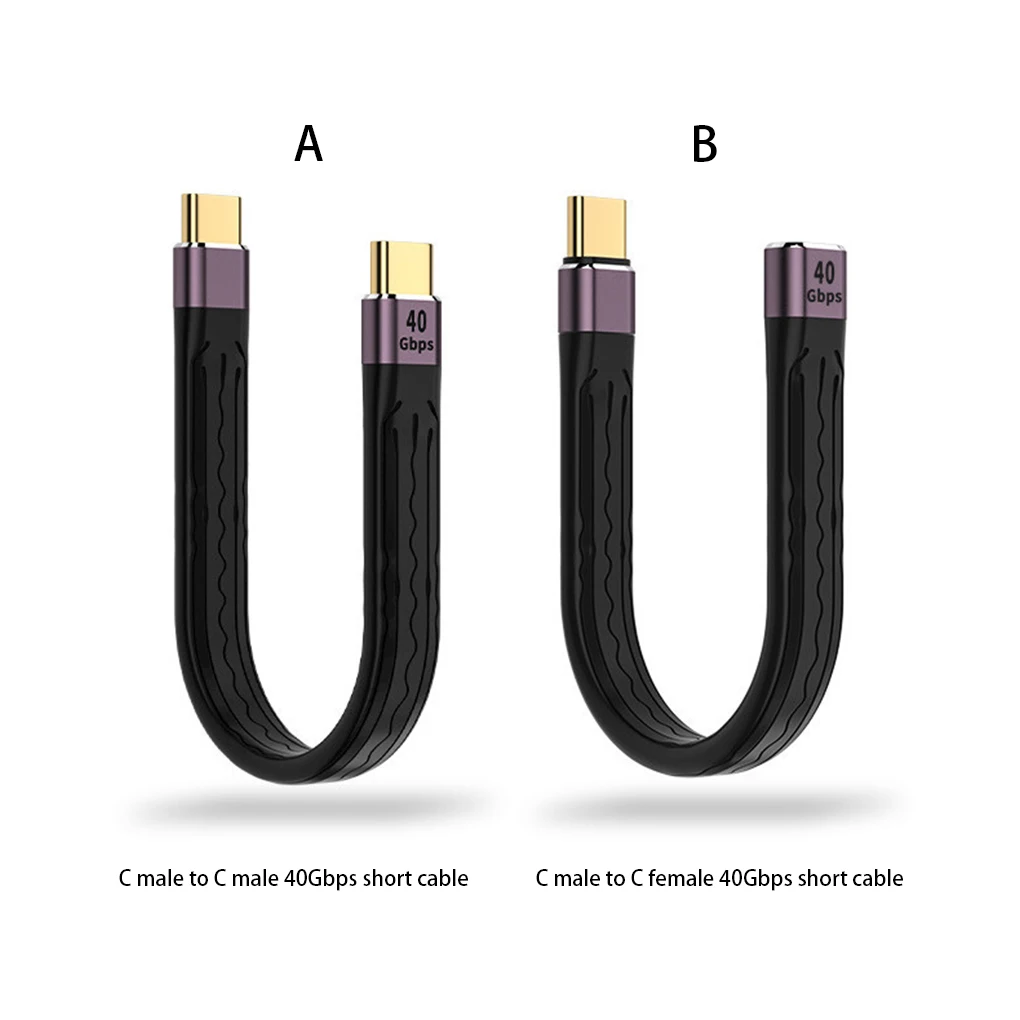 

Computer Phone Bendable Type-c Adapter Cable Tablet 100W QC 4.0 Quick Speed Converter Cord Conversion Connector Male to Female