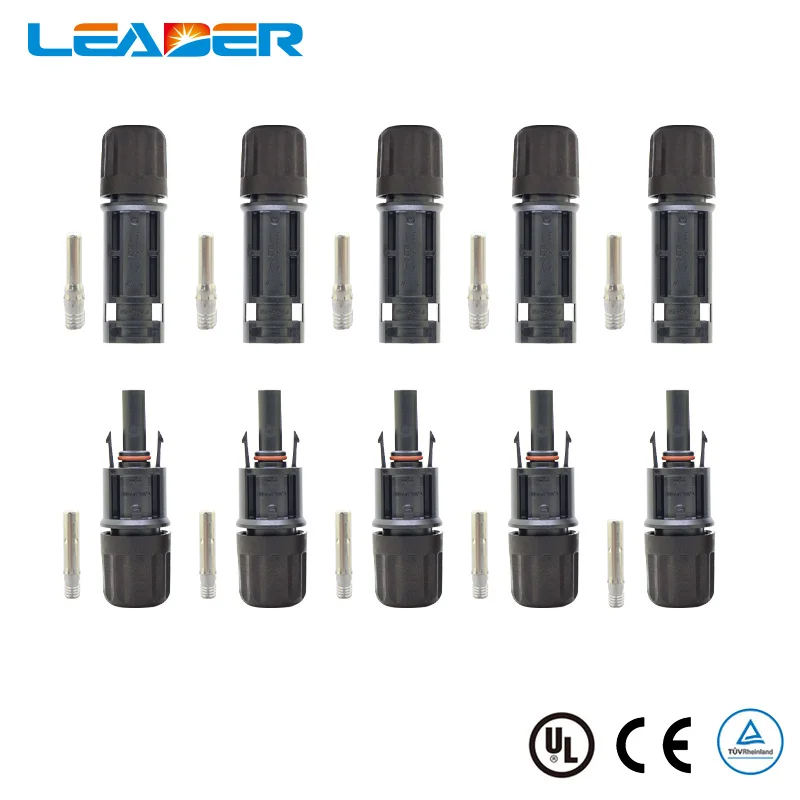 

5 Pairs 25 Years Guarantee Standard IP68 1500V SOLAR PV Connector For Solar Panels And Photovoltaic Systems