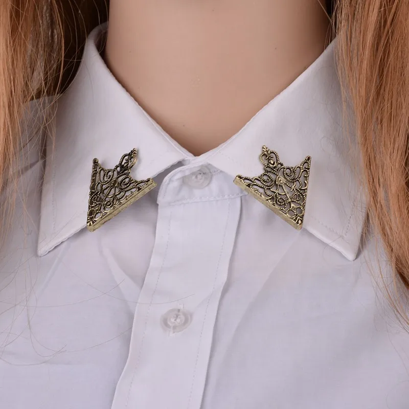 Vintage Women's Hollow Exquisite Brooch High Quality Material 1 Piece Set Pin DIY Fake Collar