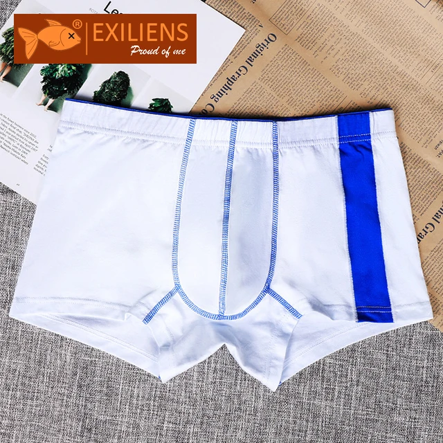EXILIENS Brand 2079 Red Boxer Men Underwear Cotton Bermuda Ropa