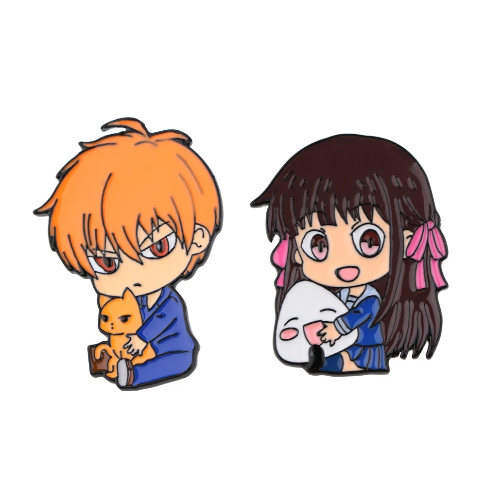 Эмалированная булавка в виде корзины с фруктами булавки для лацканов стиле аниме