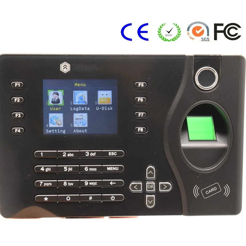 

2.4 Inch TFT Color Display Employee TCP/IP Fingerprint Time Attendance Usb Time Recorder Realand A-C081