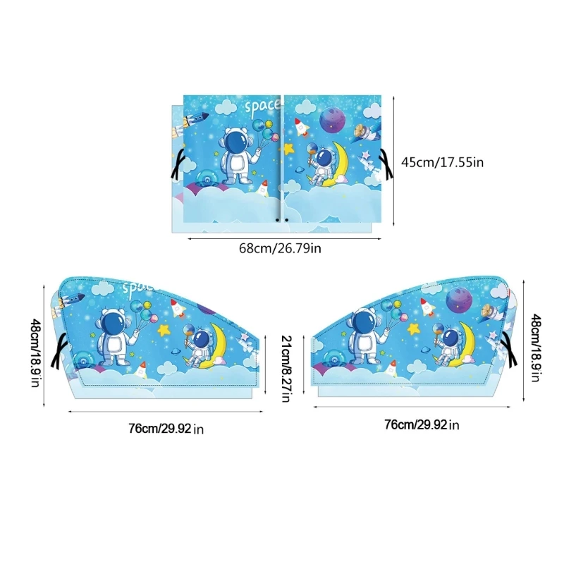 Складной солнцезащитный козырек для переднего и заднего бокового окна