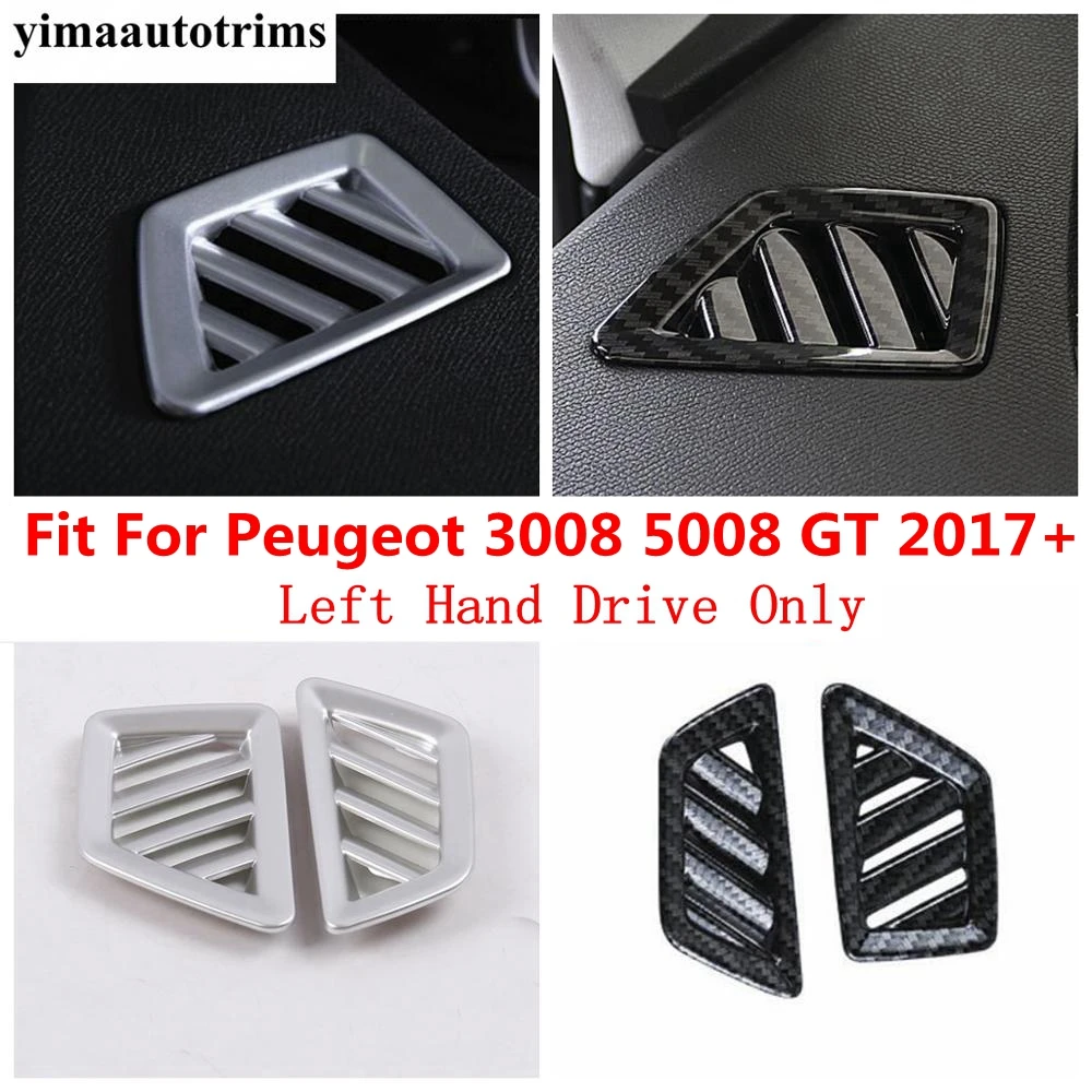 

Front Dashboard Air AC Conditioning Vent Outlet Decoration Cover Trim Peugeot 3008 5008 GT 2017 - 2022 ABS Interior Accessories