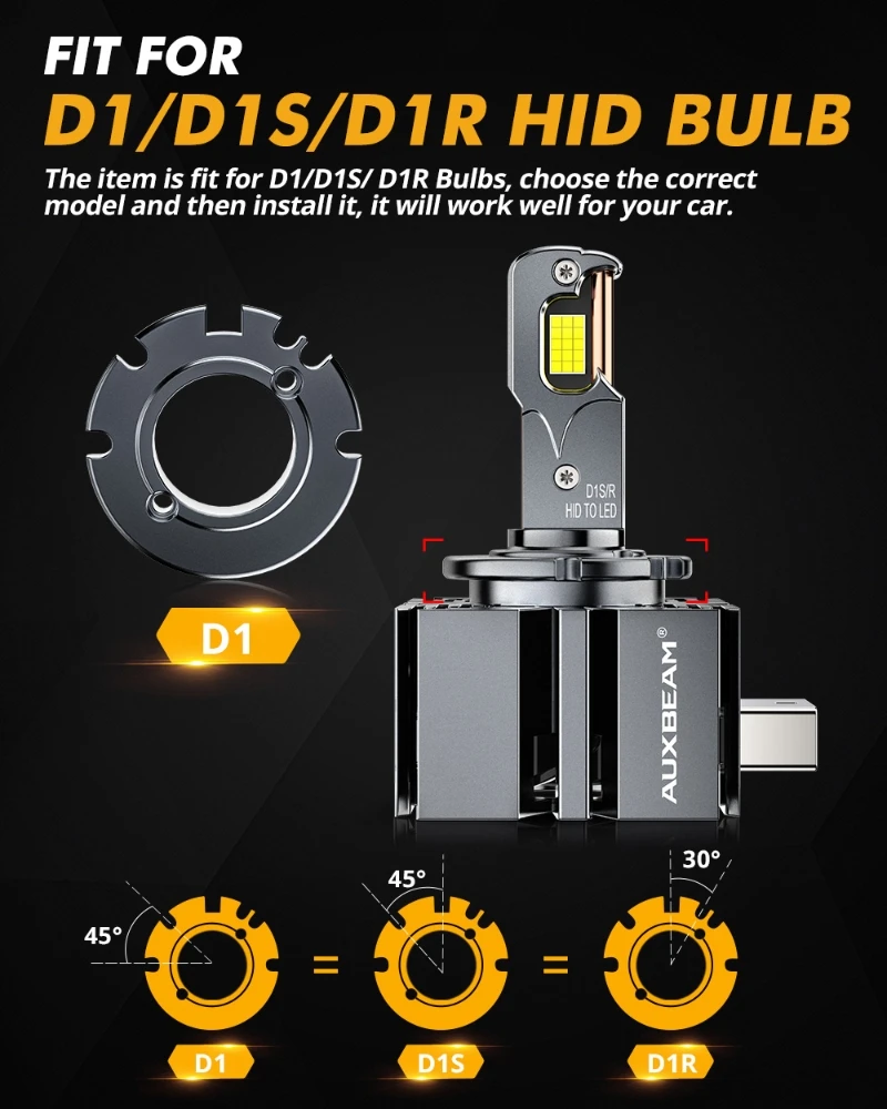 

Светодиодная лампа для фар серии AUXBEAM D-PRO D1 D1S D1R D2 D2S D2R D3 D3S D3R D4 D4S D4R 70W 22000LM HID ЗАМЕНА 6500K COOL WHITE