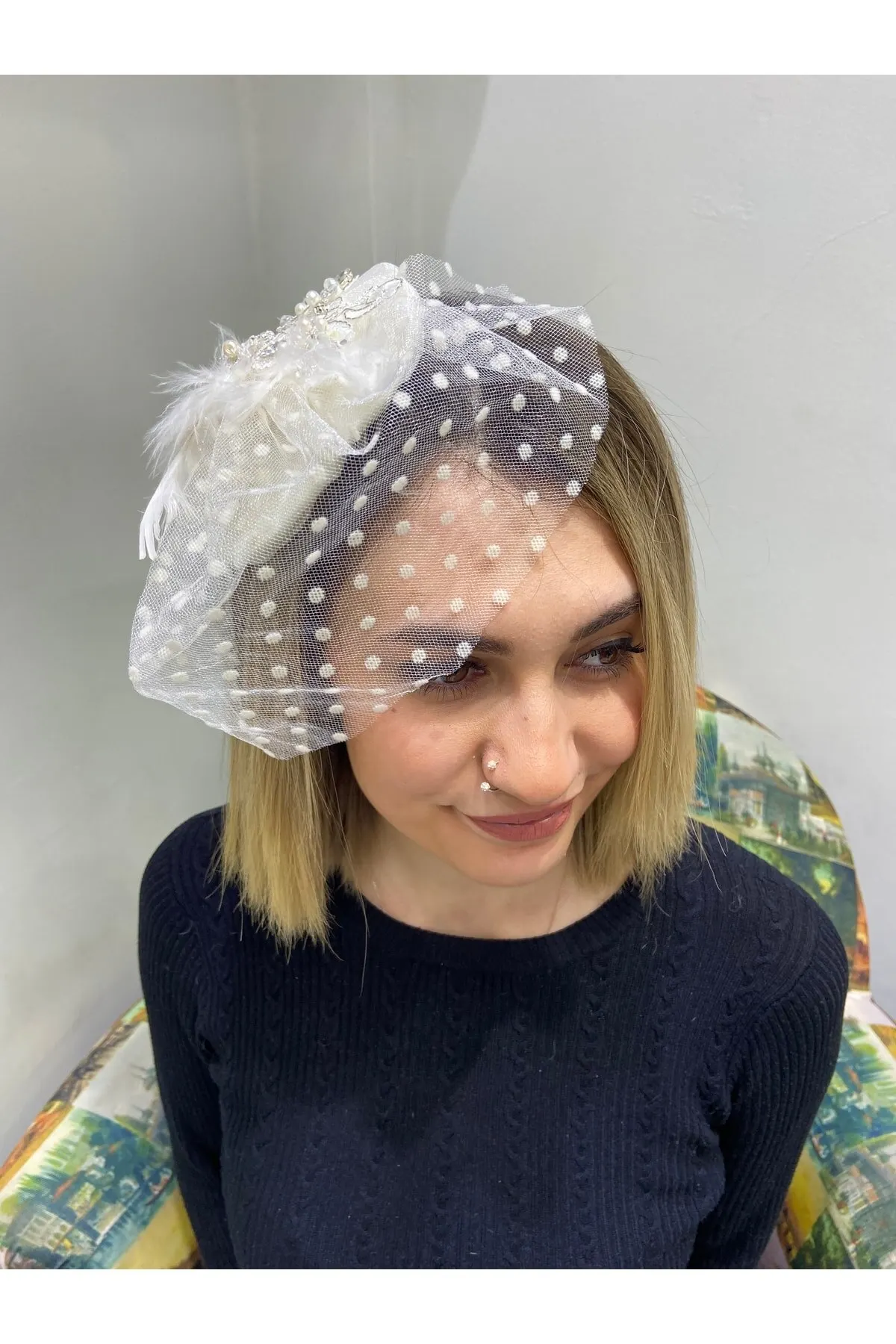 

Bridal Accessories Wedding Hatvoile Wedding Handmade For Bride And Bridesmaids