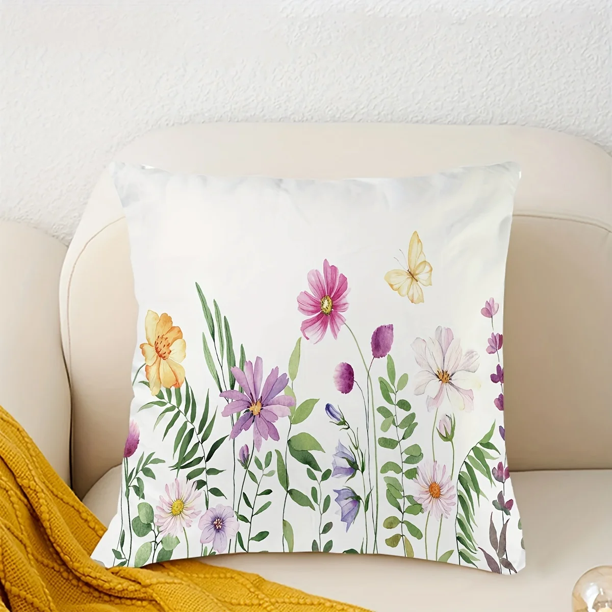 1 шт. декоративная подушка в виде цветов ветвей Листьев бабочек