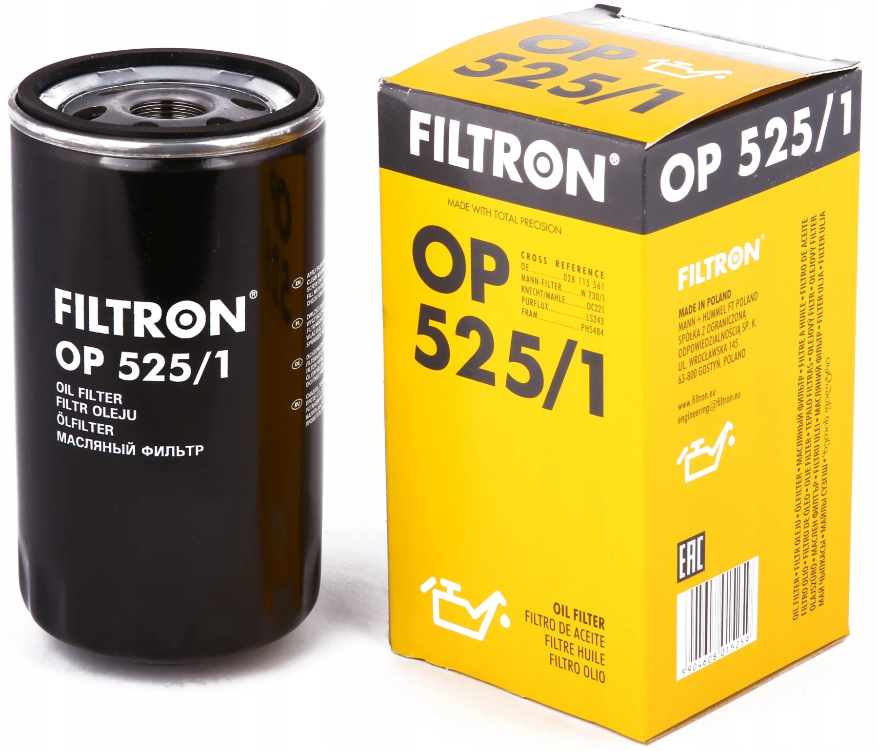 

Filtron OP525/1 Oil Filter