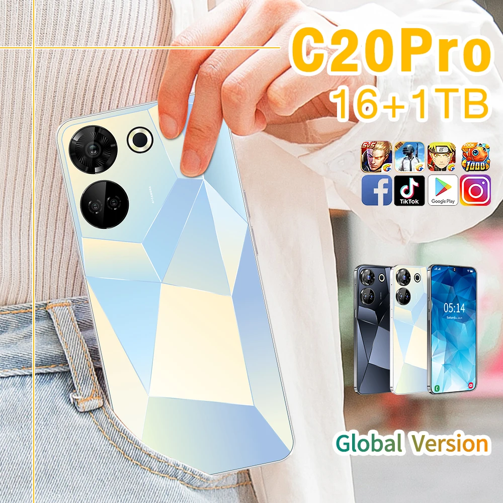 

C20 Pro смартфон, экран 7,3 дюйма, 16 ГБ + 1 ТБ