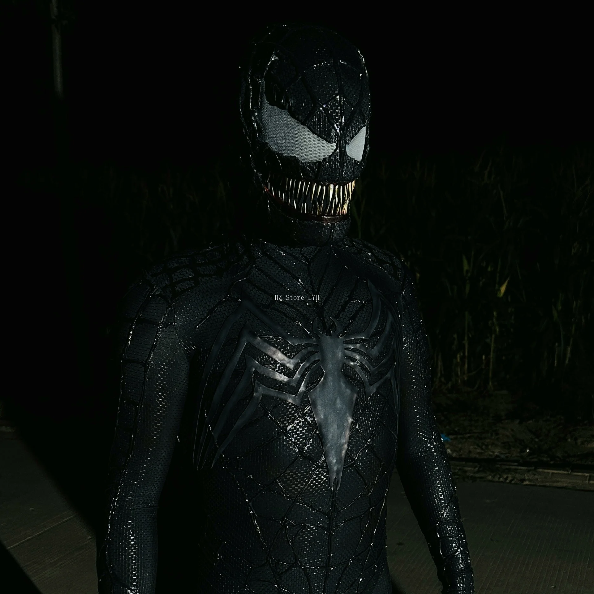 Костюм Человека-паука Marvel Venom с маской подвижный подбородок 1:1 3D цветной печать
