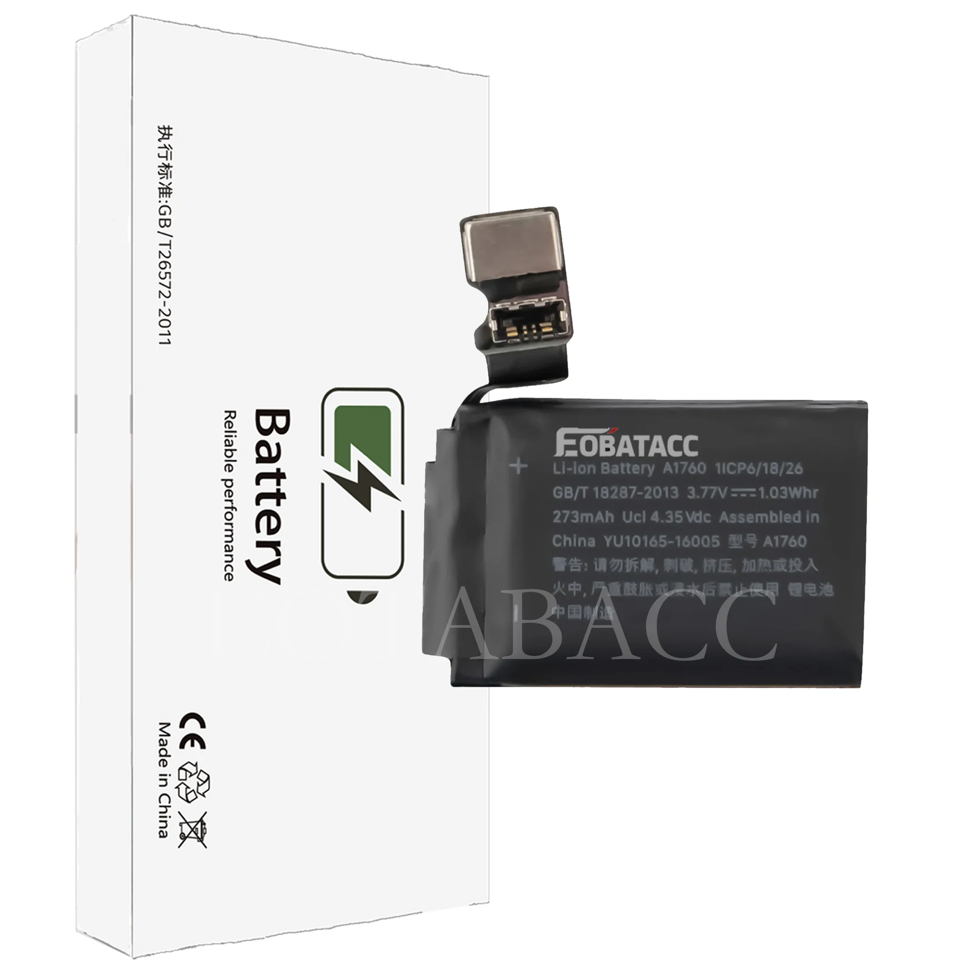 Аккумулятор EOTABACC A1760 для Apple Watch Series 2 38 мм аккумулятор A1757 273 мАч + Бесплатные