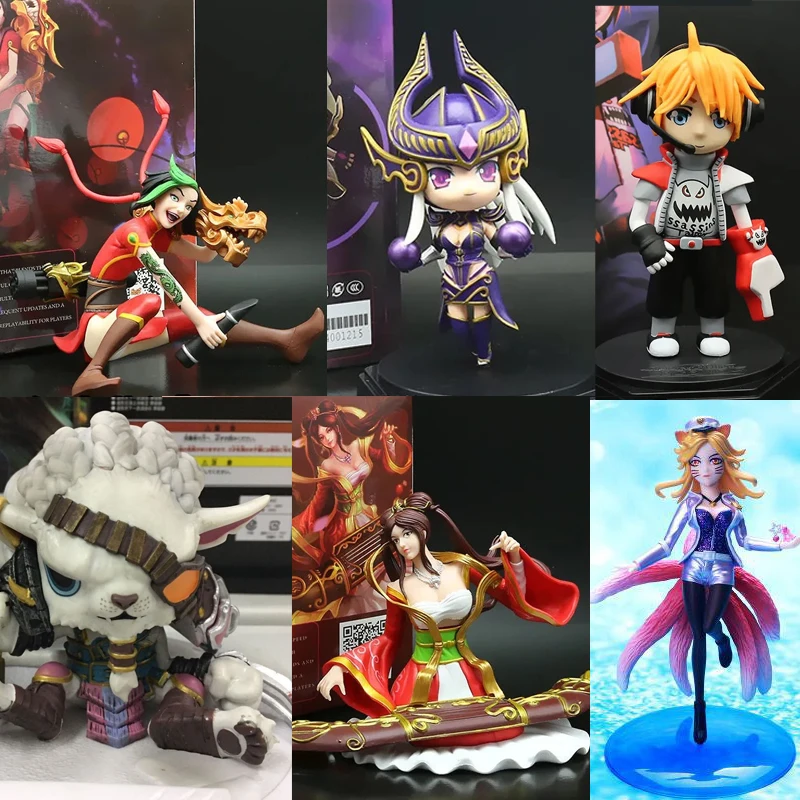 

League of Legends Lol Periphery Figure Lovely Version hand model decoration Jinx EZ Doll Toys Model Garage Kit Ornaments