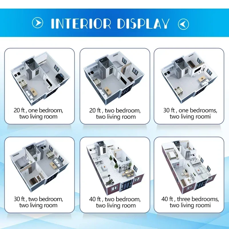 Современный портативный модульный мобильный сборный роскошный дом для гостиной