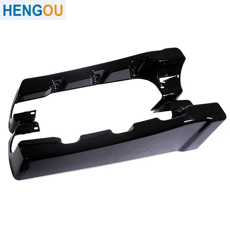 

New Motorcycle Vivid Black 4" Hard Stretched Saddle Bag Extensions For Harley Touring Road King street glide 1994-2013