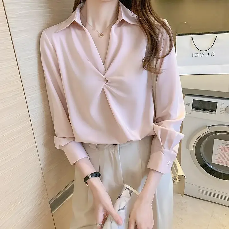 Элегантная шифоновая рубашка женская дизайнерская чувствительность новинка
