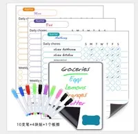

Магнитный органайзер для холодильника, белая фотография, тренировочные планы, холодильник, доска для записей и сообщений, график, классная ...