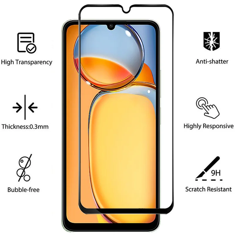 4 шт. защитное стекло для Redmi 13C/Poco C65 очки редми 13с 12с 10с ксиоми 9с нфс защитная