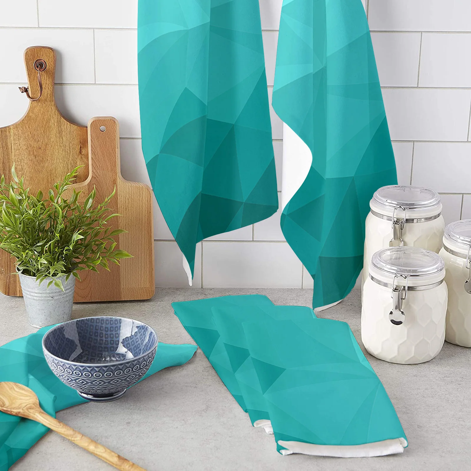 

Треугольное кухонное полотенце с градиентом, полотенце для рук и ванной, кухонная салфетка для мытья посуды, влагопоглощающая салфетка для ...