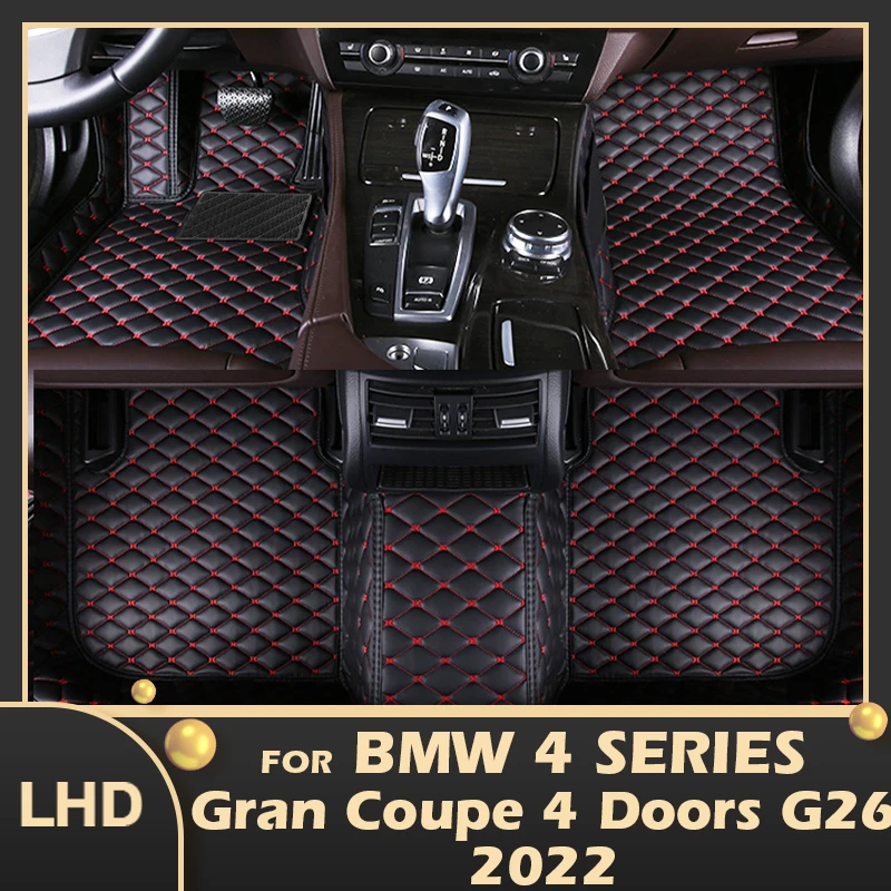 

Car Floor Mats For BMW 4 Series G26 Gran Coupe Four Doors 2022 Custom Foot Pads Automobile Carpet Cover Interior Accessories
