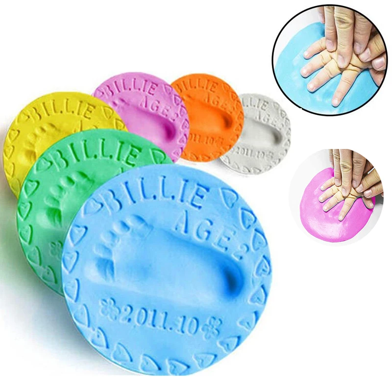 

Baby Care Air Hand Foot Inkpad Drying Soft Clay Handprint Footprint Imprint Casting Parent-child Hand Inkpad Fingerprint 20g