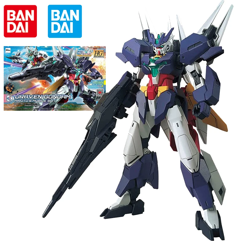 

Original Bandai Gundam Action Figur Uraven Hiroto's Mobile Suit Anime Figure HG 1/144 Assembly Model Kit Boy Toys for Adult Gift