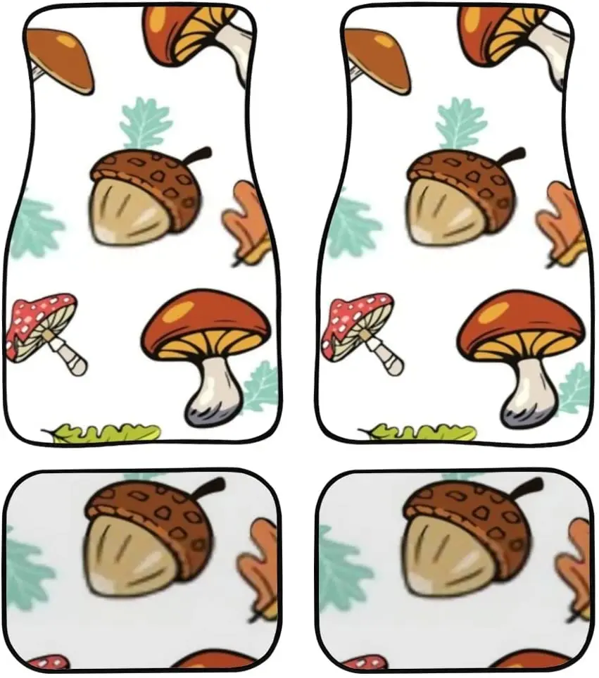 

4 шт., автомобильные коврики с рисунком фруктов и грибов