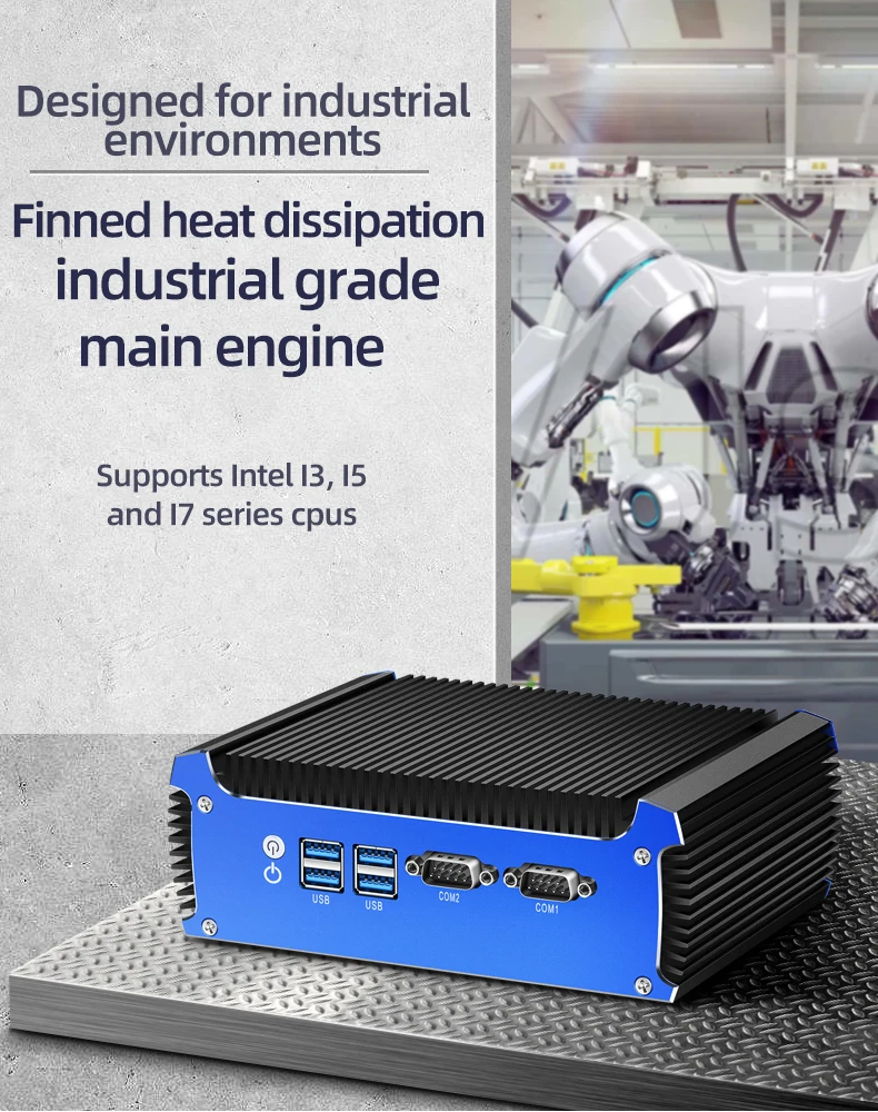 Промышленный мини-ПК YCSD Intel Core i7-5500U 2x RS-232 последовательный порт двойной