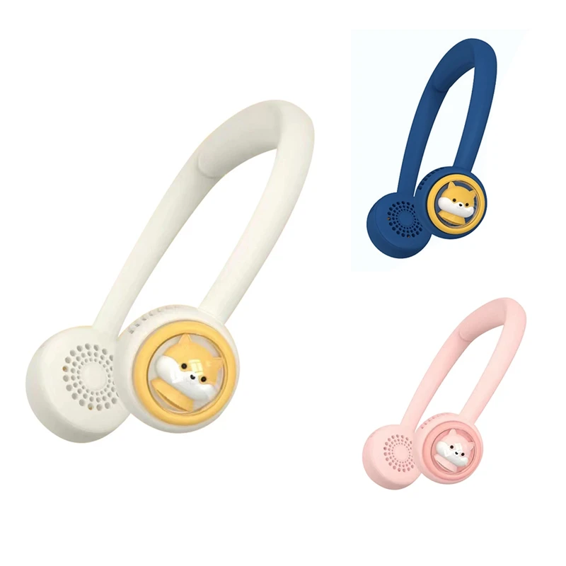 

Portable Neck Fan Mini Fan Ventilador Cooling Bladeless Silent Neckband Fan For Sports White