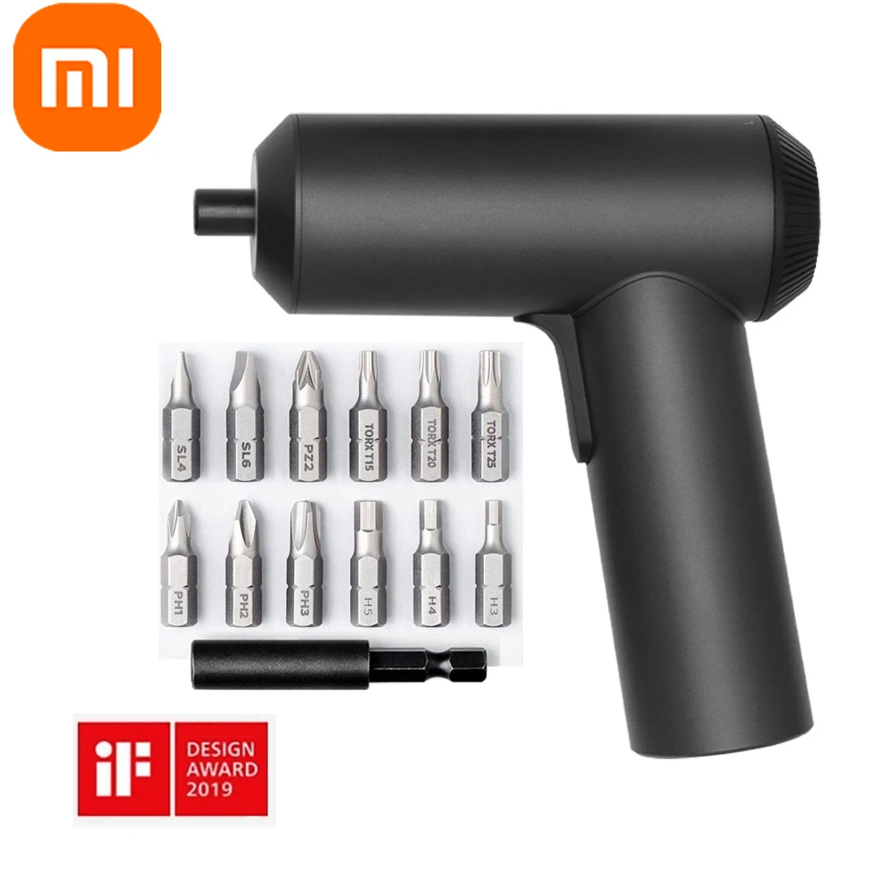 

XIAOMI Mijia Electric Screwdriver 3.6V 5N.M Torque Electric Screwdriver Household With 12Pcs S2 Screw Bits Xiaomi Mi Home Drill