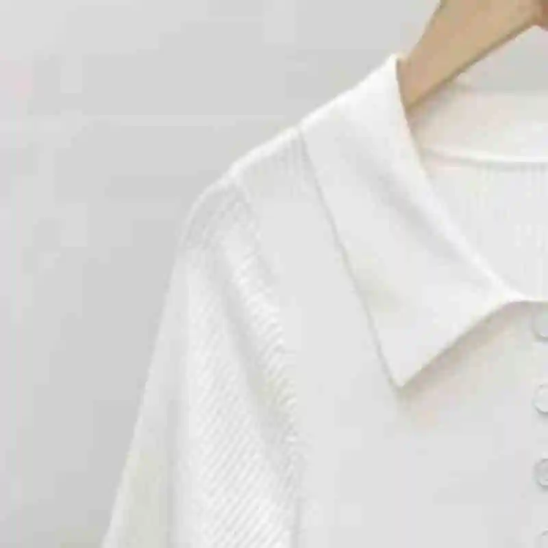 

Women Dress 2023 Early Autumn New Lapel Stitching Knitted Long Dress