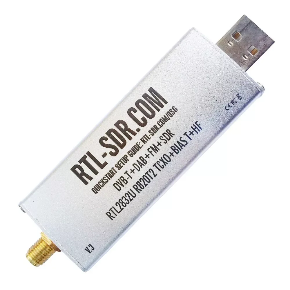 

RTL-SDR Blog RTL SDR V3 R820T2 RTL2832U 1PPM TCXO SMA RTLSDR Software Defined Radio (Dongle Only)