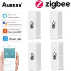 Умный датчик температуры и влажности Zigbee Tuya, комнатный термометр, гигрометр, детектор, дистанционное управление для Alexa Google