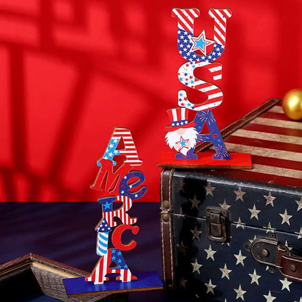 

Прочное деревянное ремесло, экологичное деревянное украшение, привлекательное украшение для стола на День Независимости