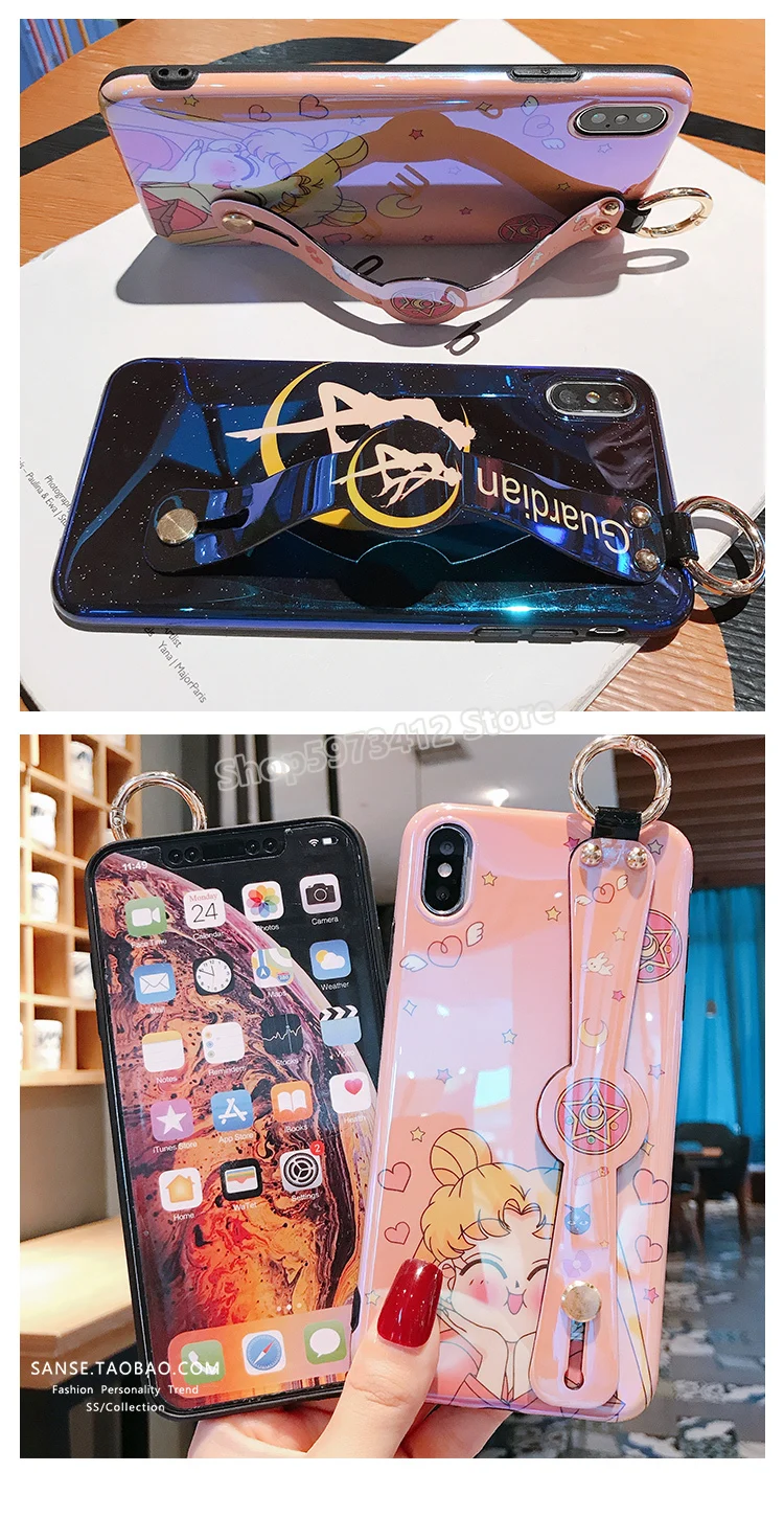 Чехол с мультяшным Сейлор Мун для телефона Blu-Ray Apple 8plus Xs Max Xr7p мягкий чехол