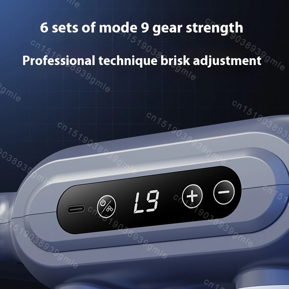 Пистолет для фасции с 8 головками вибрационный массажер красный свет массаж