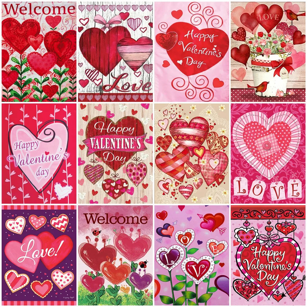 Алмазная живопись, вышивка крестиком в форме сердца, Алмазная мозаика, картина с текстом, рогоновые камни, пейзаж, бусины, вышивка, ручная работа, подарок