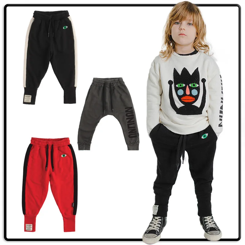 

2023 spring and autumn boutique children's wear new nununu series boys and girls' trousers children's casual pants