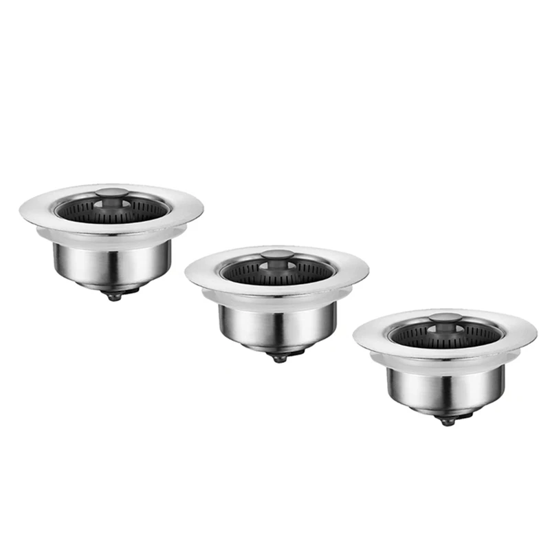 

2 Piece Stainless Steel Sink Aid Kitchen Sink Drain Strainer Popup Kitchen Sink Stopper Strainer
